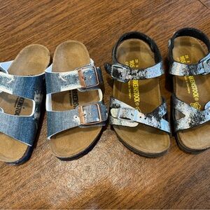 Birkenstock Kids Sandals - Denim Blue and Black 26/8 TODDLER